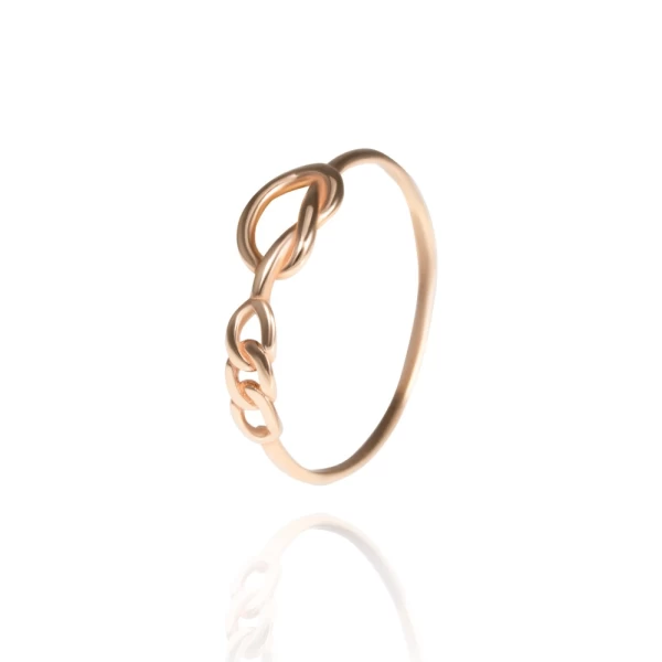 انگشتر طلا ۱۸ عیار زنانه مینیمال طرح کارتیه ظریف